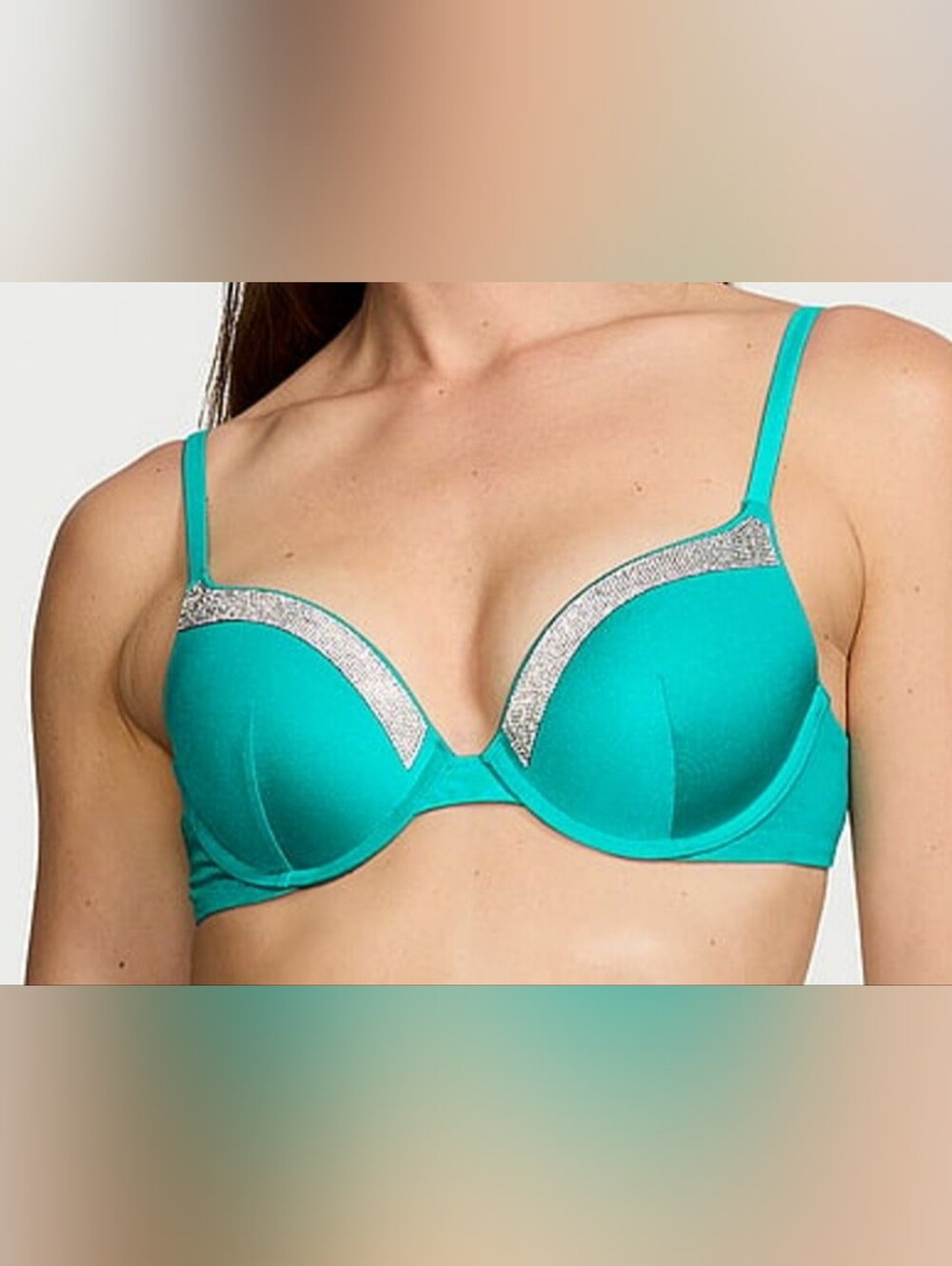 "Various Sizes" VS Swim Shine Trim Sexy Tee PushUp Bikini Top Capri Sea